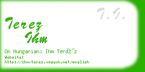terez ihm business card